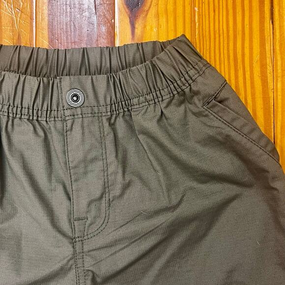 PrAna Double Peak All Around Pants Sz 4 Olive Organic Cotton Ripstop Travel EUC - Picture 12 of 16